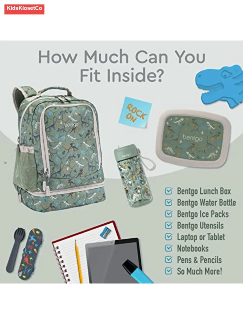 2-in-1 Backpack & Insulated Lunch Bag - Kids Durable 16